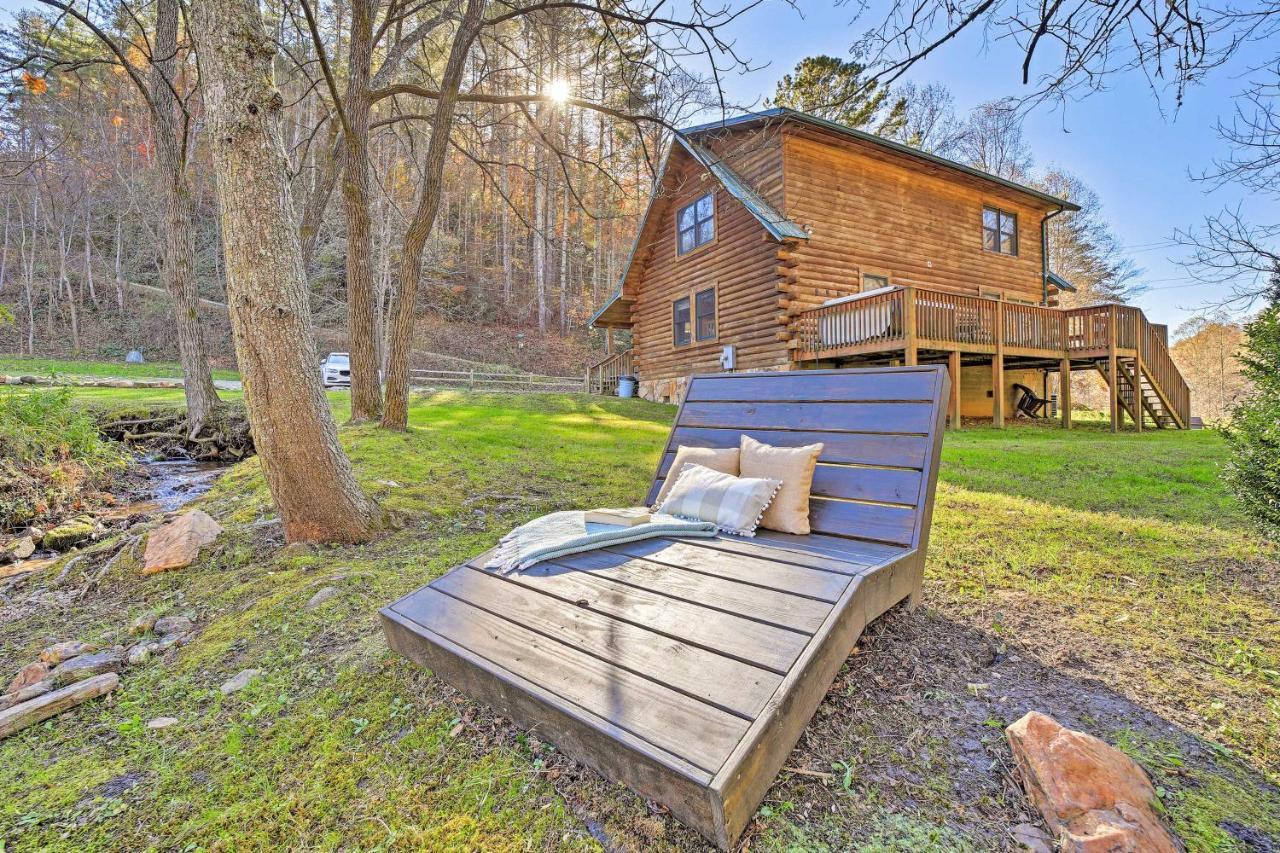 Creekside Bryson City Cabin With Private Hot Tub Eksteriør bilde
